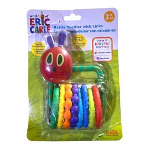 Very Hungry Caterpillar Rattle Teether Links Baby Toy World Of Eric Carle NEW